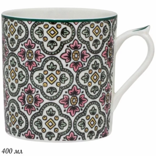 Кружка  Lenardi 400 мл ДАРИЯ в подарочной упаковке. Фарфор, арт. 205-247