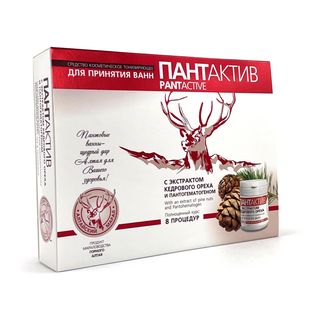 Ванны ПАНТ АКТИВ с пантогематогеном и экстрактом кедрового ореха, 8 ванн