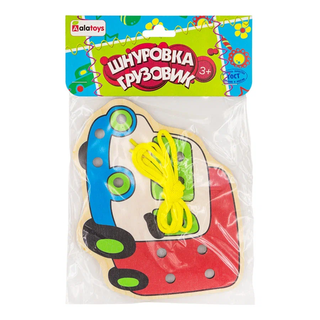 Шнуровка Грузовик, развивающая игрушка для детей, арт. ШН15