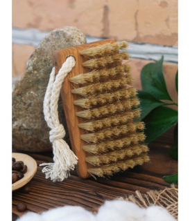 Щётка хозяйственная многофункциональная Pattern, дерево, натуральная щетина, прямоугольная, с веревкой