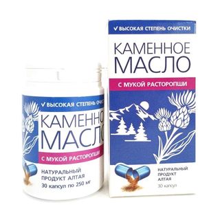 КАМЕННОЕ МАСЛО с мукой из семян расторопши, 30 капсул
