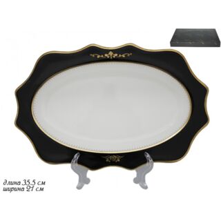 Овальное блюдо 35,5см.RICH в подарочной упаковке Фарфор арт. 225-024