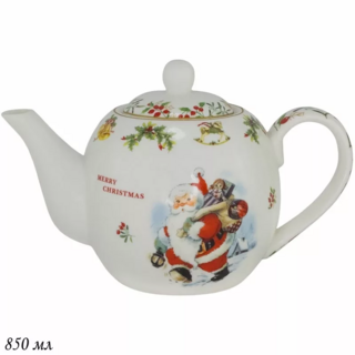 Чайник  Lenardi Новогодний в подарочной упаковке. Фарфор, арт. 205-353
