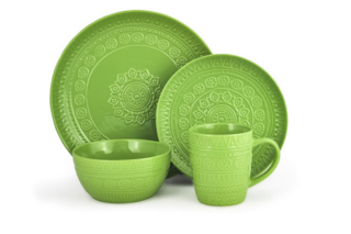 6281 FISSMAN Набор MOTIF из 16 пр., цвет Зеленый (керамика)