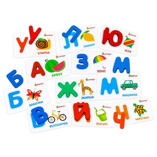 Головоломка интерактивная азбука Буквы и слоги, развивающая игрушка для детей, арт. АИ08