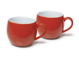 9522 FISSMAN Набор из 2 Кружек 320мл, цвет Оранжевый (керамика)