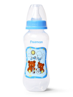 6880 FISSMAN Бутылочка для кормления 240 мл, цвет ГОЛУБОЙ (пластик)