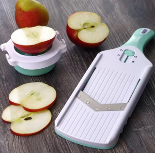 18637 FISSMAN Терка-шинковка 37х11,5х3см Регулируемая (нерж.сталь)