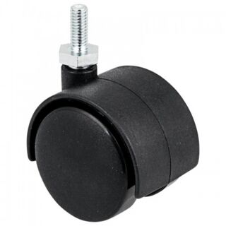 6003040 М8 Колесо 40мм черный пластик с болтом