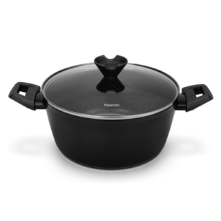 14607 FISSMAN Кастрюля ANGELA 24x11см / 4,2л со стеклянной крышкой (алюминий)