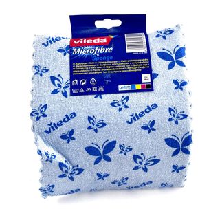 Салфетка Vileda Microfibre Sponge впитывающая с микрофиброй голубая, 1 шт