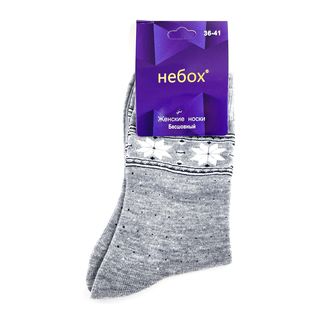 Женские носки Kaerdan-Nebox, размер 36-41, серые , (длинные)
