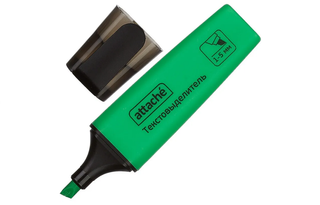 Маркер текстовыделитель Attache Colored 1-5мм зеленый