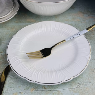 Набор из 6 тарелок Lenardi, серия ORCHIDEA,  21 см, в подарочной упаковке, фарфор, арт.109-174