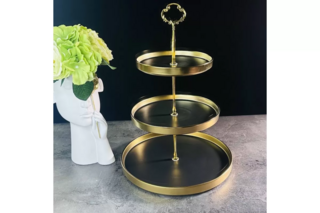 Трёхъярусная этажерка Lenardi Multicolor, фарфор, в подарочной упаковке, арт. 122-041