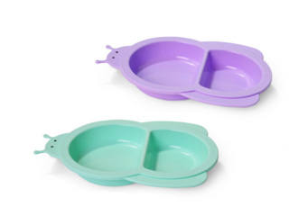 9605 FISSMAN Тарелка Пчелка 30x15x3см /340мл Глубокая c разделителем (силикон)