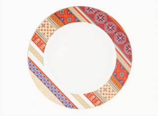 Тарелка мелкая форма Гладкая рисунок Русский стиль, 270 мм, Императорский фарфоровый завод