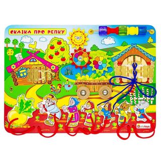 Бизиборд Сказка про репку, развивающая игрушка для детей, арт. ББ403