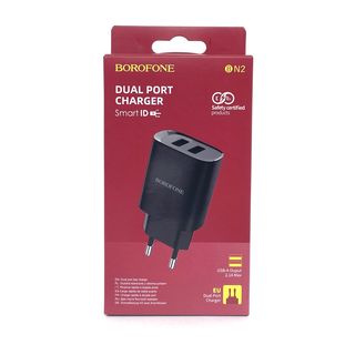 СЗУ BOROFONE BN2 Super Fast 2xUSB, 2.1А (черный)