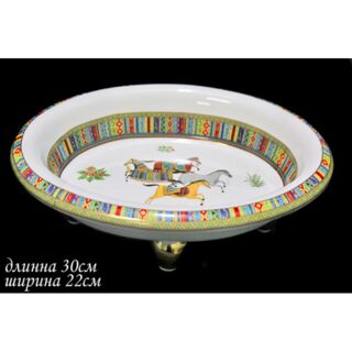 Овальное блюдо 30см. HORSE в подарочной упаковке Фарфор арт. 228-098
