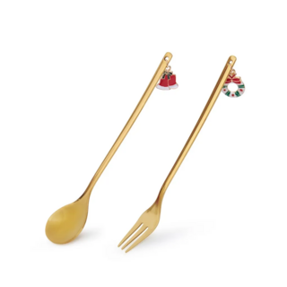 3069 FISSMAN Набор 2 пр. Xmas столовые приборы (нерж.сталь)