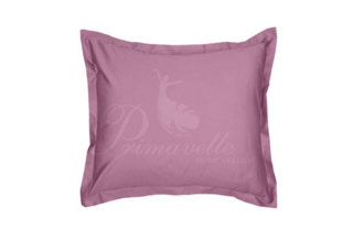 Наволочка из однотонного сатина с ушками лиловая, размер 52x74