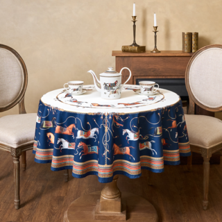 СКАТЕРТЬ КРУГЛАЯ "PASSAGE"150 СМ  ,БЕЛЫЙ, 100% ХЛОПОК ,ТВИЛ