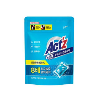 888854 "Pigeon" "ACT'Z"  Концентрированный гель для стирки белья для стиральных машин в капсулах  (быстрая сушка в помещении и в сырую погоду)  15 шт 1/16