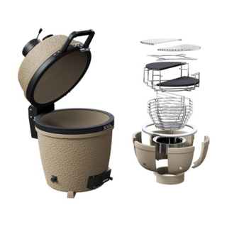 Скоро в продаже! Гриль керамический угольный Kamado Epicurean Model X Gobi Original Solo (Built-In). Профессиональный гриль, изготовленный из первосортной керамики, рабочей поверхностью в 50 см. Матовая глазурь, паттерн Bond.