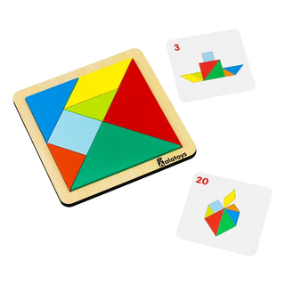 Танграм 20 заданий, развивающая игрушка для детей, арт. ТГ01