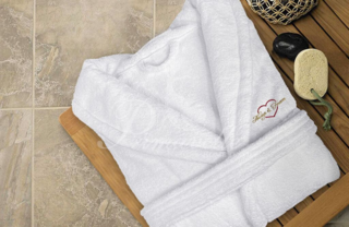 Махровый халат Wedding с вышивкой для него и для нее, размер M