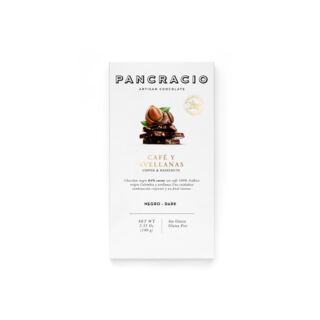 Темный шоколад Pancracio 64% с кофе и карамелизированным лесным орехом (Dark choc.with caram.hazelnuts,cofe)100г