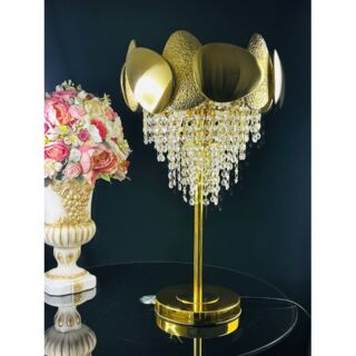 Настольная лампа Lenardi 60 см, кристаллы, нержавеющая сталь, арт. 299-253