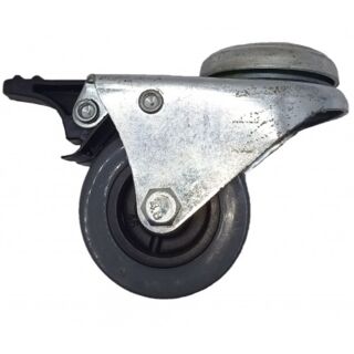 Колесо сдвоенное PU 50мм с тормозом под болт D10мм SChndb 25