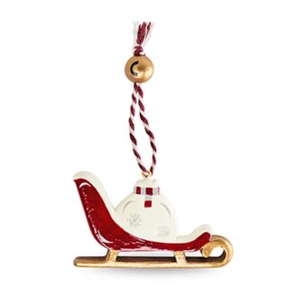 Ёлочная игрушка из кедра LUKNO Сани