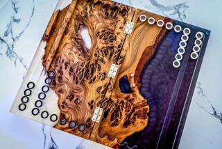 Нарды, 60х6х3см в разложенном виде, ручная работа, арт. КН002