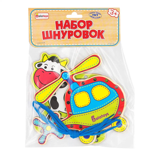 Набор шнуровок, развивающая игрушка для детей, арт. ШН72