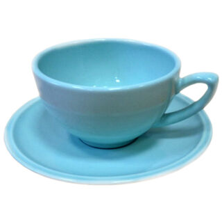 SALAM Blue - Чашка с блюдцем для чая 200 мл голубая (tea cup & saucer)