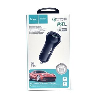 АЗУ HOCO Z38 Resolute 1xUSB, QC 3.0, 1xUSB-C PD, 38W (черный)