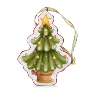 0423 FISSMAN Новогодняя елочная игрушка Ёлка 8х5,6см (доломит)