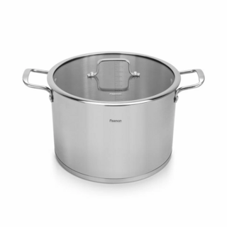 5538 FISSMAN Кастрюля ESAAD 30x20см / 13,4л со стеклянной крышкой (нерж.сталь)