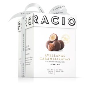 Luxury Box Конфеты Pancracio из цельного карамелизированного фундука с молочным шоколадом (Caramelized hazelnuts covered with chocolate) 140г