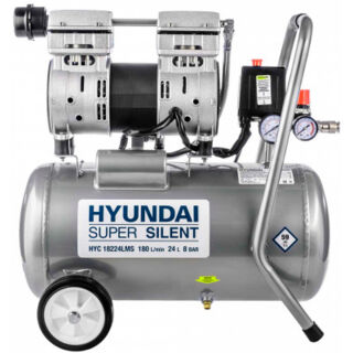 Компрессор безмасляный HYUNDAI НYC 18224LMS поршневой, бесшумный.