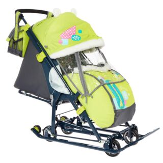 Санки Ника Детям 7-6 жираф лимонный 1/2 НД7-6