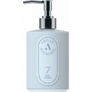 061771  "ALLMASIL"  Питательный парфюмированный гель для душа с церамидами Baby Powder с натуральным пудровым ароматом хлопка 300 мл 1/40