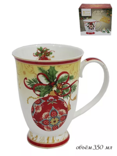 Кружка Lenardi НОВОГОДНИЙ в подарочной упаковке. Фарфор, арт. 105-033