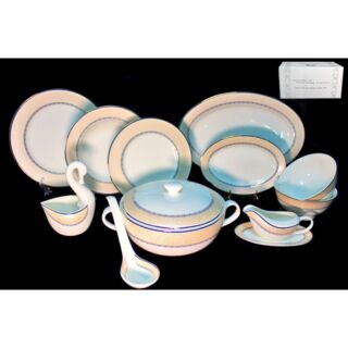 Обеденный сервиз 28пр. в подарочной упаковке ЖЕМЧУЖИНА Костяной фарфор. арт. 145-001