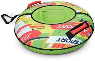 Тюбинг Nika ТБ2К-85 принт коллаж зеленый  d=85 ТБ2К-85 зеленый