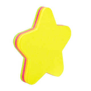 Стикеры с клеевым краем Deli, 76х76 мм, 20 листов, неоновые, форма в ассортименте