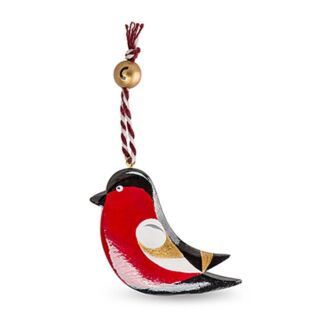 Ёлочная игрушка из кедра LUKNO Снегирь